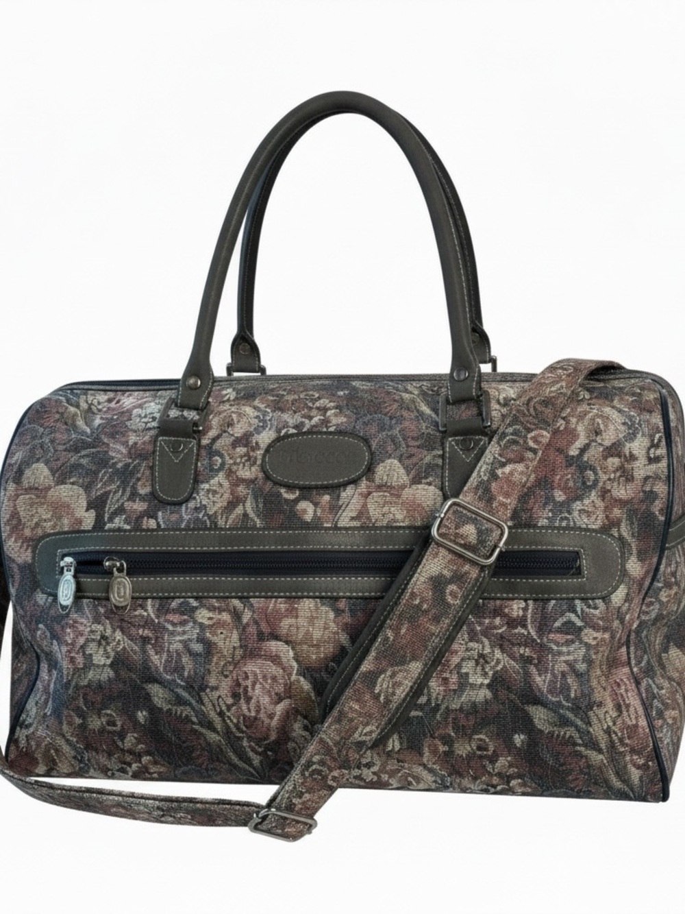 Vintage Tapestry Weekender Duffle Bag Floral Carpet Travel Bag